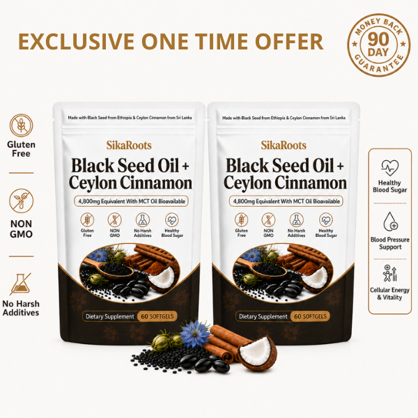 2 Month Ethiopian Black Seed Oil + Ceylon Cinnamon with MCT Oil