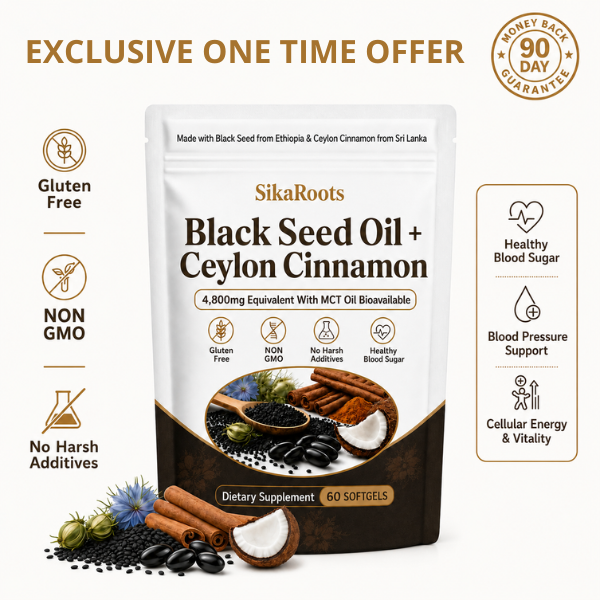 1 Month Ethiopian Black Seed Oil + Ceylon Cinnamon with MCT Oil