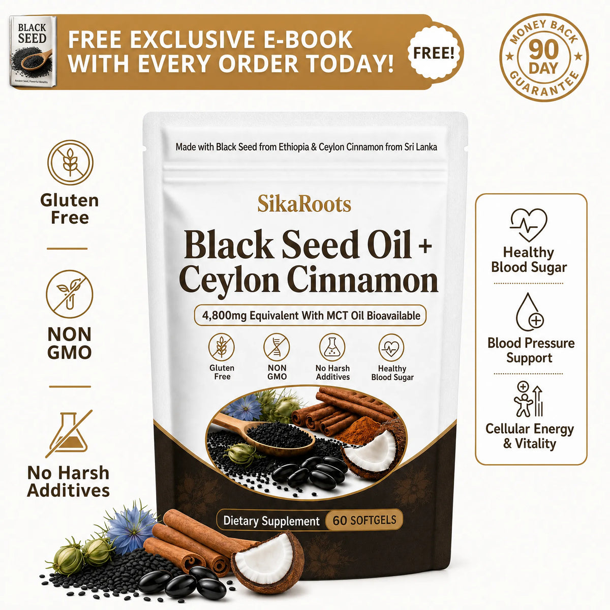 Ethiopian Black Seed Oil + Ceylon Cinnamon with MCT Oil