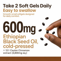 Ethiopian Black Seed Oil + Ceylon Cinnamon with MCT Oil